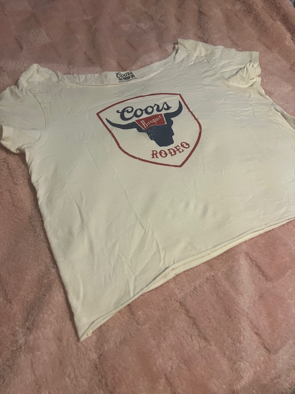 Coors Rodeo Graphic Crop Tee - Cream